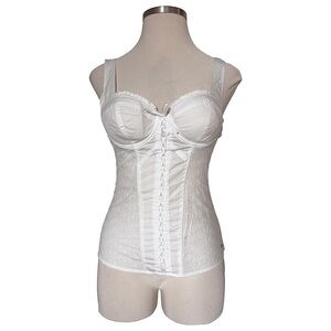 Guess white cottagecore bustier